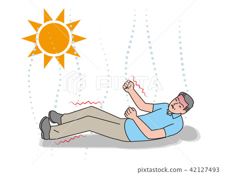 Symptoms of heat stroke in the elderly. Convulsions. 42127493