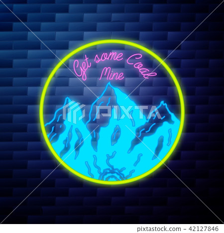 Vintage coal mining emblem 42127846