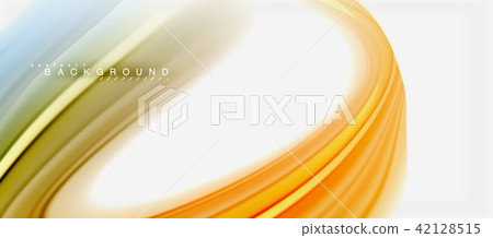 Rainbow fluid colors abstract background twisted liquid design, colorful marble or plastic wavy 42128515