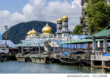 jetty and dome church  Koh Panyee village Thailand 42128896