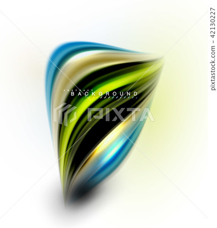 Fluid liquid mixing colors concept on light grey background, wave and swirl curve flow line, trendy Fluid liquid mixing colors concept on light grey background, wave and swirl curve flow line, trendy 42130227