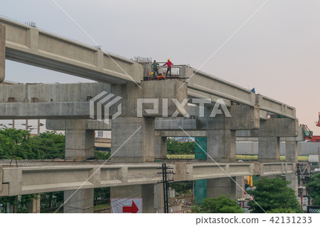 Construction site of sky train redline 42131233