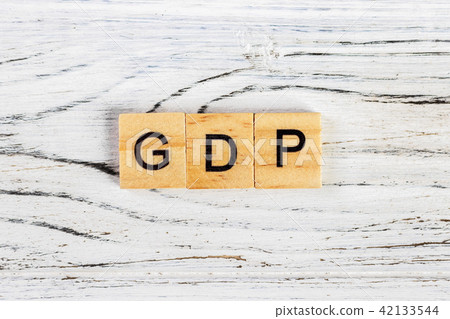 GDP word made with wooden blocks concept GDP word made with wooden blocks concept 42133544