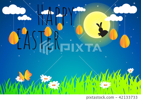 Happy Easter, Template card  42133733