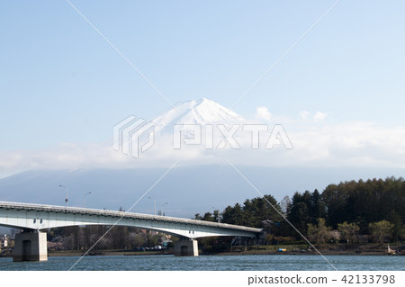 Mountain fuji with bridge background Mountain fuji with bridge background 42133798