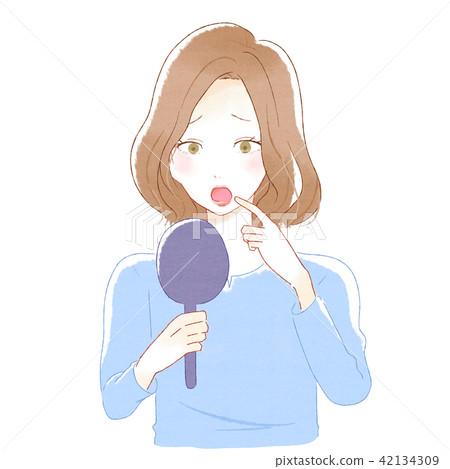 口臭的例證 42134309