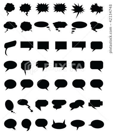 Black bubble speech 42134748