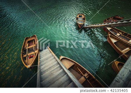 Lake Braies (Lago di Braies) in Dolomites, italy Lake Braies (Lago di Braies) in Dolomites, italy 42135405