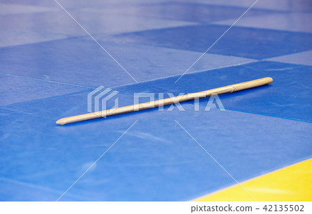A wooden bokken on tatami 42135502