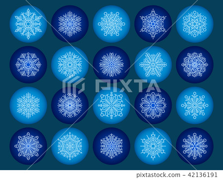Snowflake season nature winter snow symbol frozen ice xmas element and christmas frost silhouette 42136191