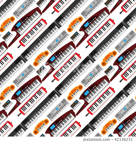 Keyboard musical instruments vector classical piano melody studio acoustic shiny musician equipment Keyboard musical instruments vector classical piano melody studio acoustic shiny musician equipment 42136231