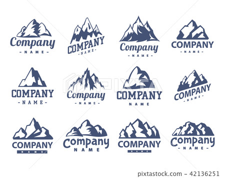 Mountain vector silhouette nature outdoor rocky snow ice top decorative landscape travel climbing 42136251