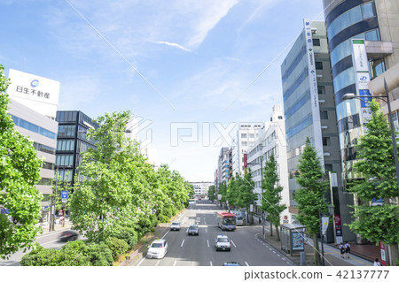 Business floor Five-way Road Pedestrian bridge From business district following Niigata station 42137777