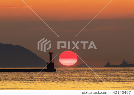 Sunset of Hakata Bay Sunset of Hakata Bay 42140497