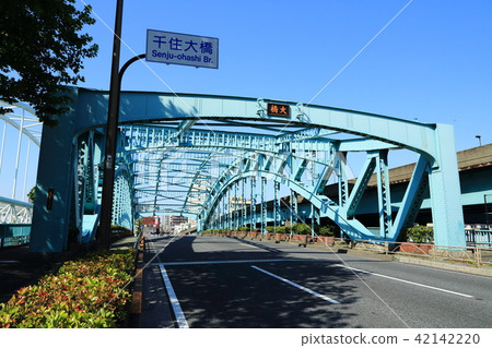 Full view of Senju Ohashi bridge over the Nikko Road 42142220