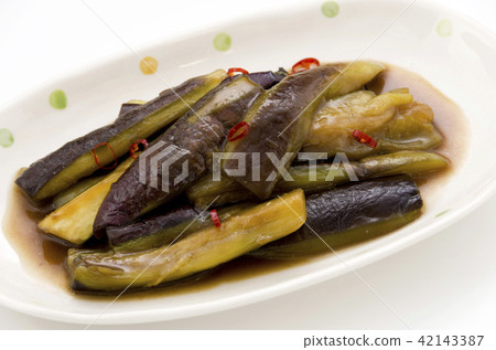 Stir-fried eggplant with sweet spicy sauce Stir-fried eggplant with sweet spicy sauce 42143387