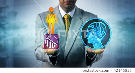 Employer Confronting Female Employee With AI 42145835