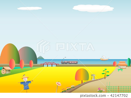 Country autumn locomotives and ships 42147702
