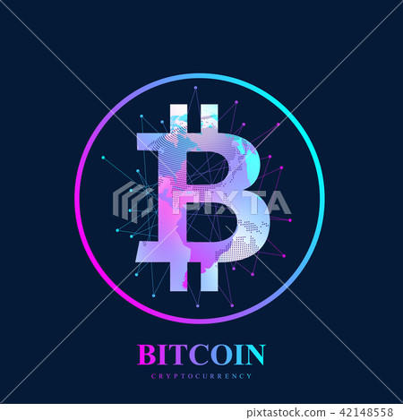 Bitcoin. Physical bit coin. Bitcoin digital currency coin damage world finance system Bitcoin. Physical bit coin. Bitcoin digital currency coin damage world finance system 42148558