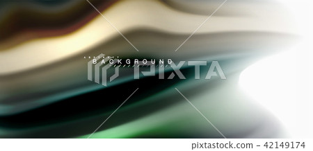 Fluid liquid mixing colors concept on light grey background, curve flow, trendy abstract layout Fluid liquid mixing colors concept on light grey background, curve flow, trendy abstract layout 42149174