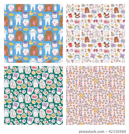 Baby toys icons cartoon family kid toyshop design cute boy and girl childhood art diaper love rattle Baby toys icons cartoon family kid toyshop design cute boy and girl childhood art diaper love rattle 42150560