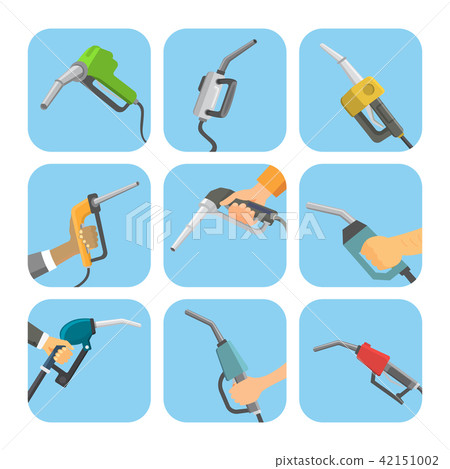 Filling gasoline station pistol in people hands refinery industry refueling petroleum tank service Filling gasoline station pistol in people hands refinery industry refueling petroleum tank service 42151002