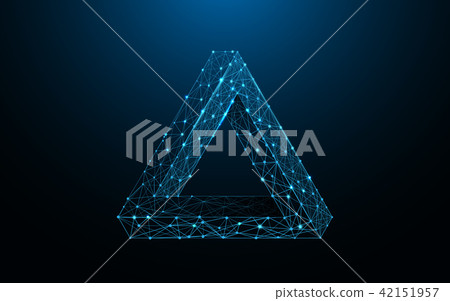 Penrose triangle form and particle style design Penrose triangle form and particle style design 42151957