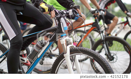 Abstract biking tournament at start line Abstract biking tournament at start line 42152178