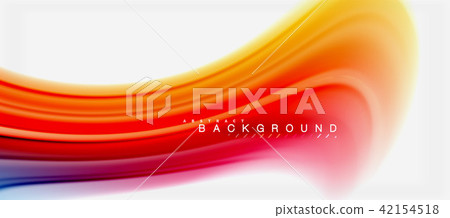 Rainbow fluid colors abstract background twisted liquid design, colorful marble or plastic wavy 42154518