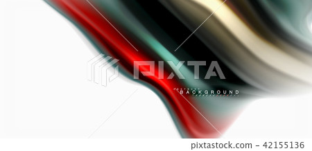 Fluid liquid mixing colors concept on light grey background, curve flow, trendy abstract layout Fluid liquid mixing colors concept on light grey background, curve flow, trendy abstract layout 42155136