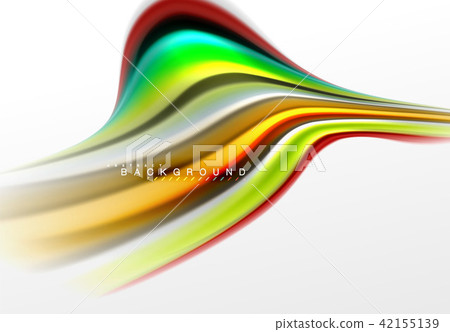 Fluid liquid mixing colors concept on light grey background, curve flow, trendy abstract layout Fluid liquid mixing colors concept on light grey background, curve flow, trendy abstract layout 42155139
