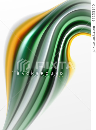 Fluid liquid mixing colors concept on light grey background, curve flow, trendy abstract layout Fluid liquid mixing colors concept on light grey background, curve flow, trendy abstract layout 42155140