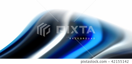 Fluid liquid mixing colors concept on light grey background, curve flow, trendy abstract layout Fluid liquid mixing colors concept on light grey background, curve flow, trendy abstract layout 42155142