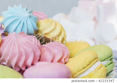 Heap of sweets zephyr and marshmallow Heap of sweets zephyr and marshmallow 42155347