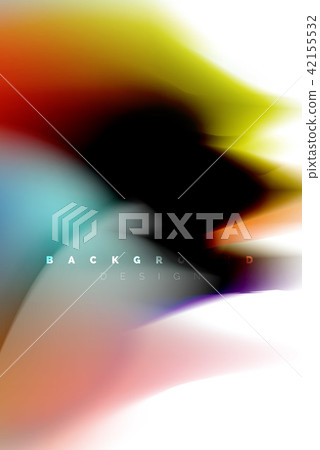 Holographic paint explosion design, fluid colors flow, colorful storm. Liquid mixing colours motion 42155532