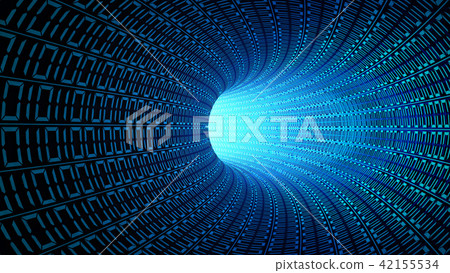 Binary code numbers in blue abstract speed 42155534