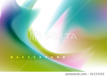 Holographic paint explosion design, fluid colors flow, colorful storm. Liquid mixing colours motion 42155591