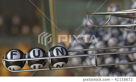 Lottery balls make up FUN word. 3D rendering Lottery balls make up FUN word. 3D rendering 42158672