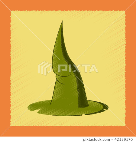 flat shading style icon witch hat 42159170