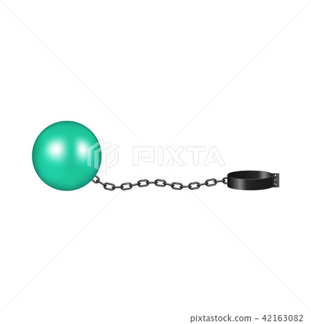 Vintage shackle in cyan and black design 42163082