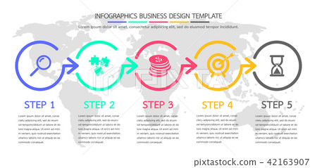 Vector Infographic Template Business Concept - Stock Illustration ...