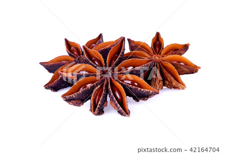 Chinese star anise seed on white background 42164704