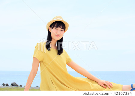 Young lady's portrait summer image portrait 42167384