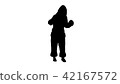 Silhouette Santa Claus Dancing  42167572