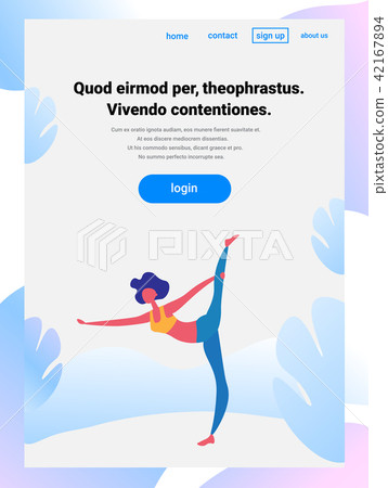 woman doing yoga exercises cartoon character sportswoman activities isolated healthy lifestyle woman doing yoga exercises cartoon character sportswoman activities isolated healthy lifestyle 42167894
