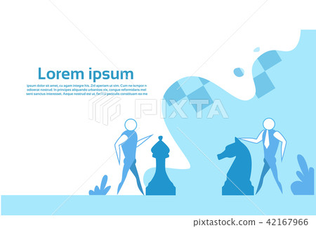 Business man play chess strategy game concept... - Stock Illustration ...