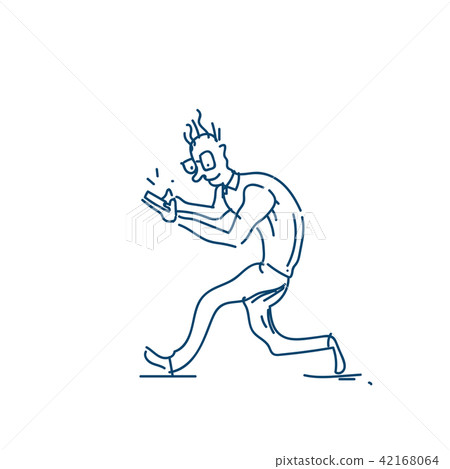 businessman using smartphone mobile application working process concept business man silhouette businessman using smartphone mobile application working process concept business man silhouette 42168064