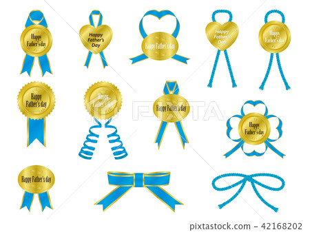 Vector Illustration Design Package Present Seal Label Emblem Ribbon Father's Day 42168202