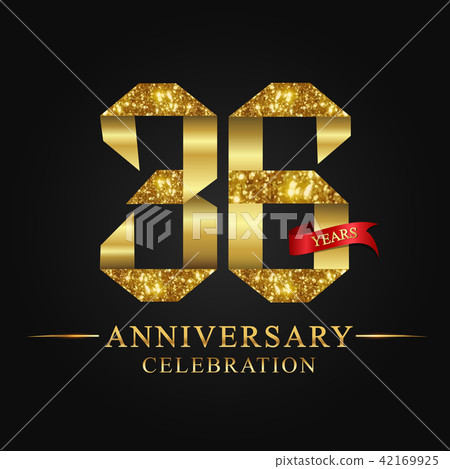 36 years anniversary gold foil. 42169925