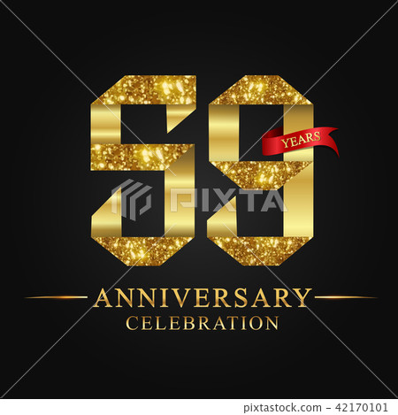 59 years anniversary gold foil. 59 years anniversary gold foil. 42170101